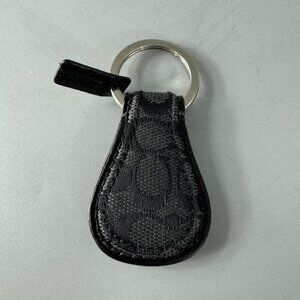 Coach Signature Tear Drop Key Fob/Keyring, Black